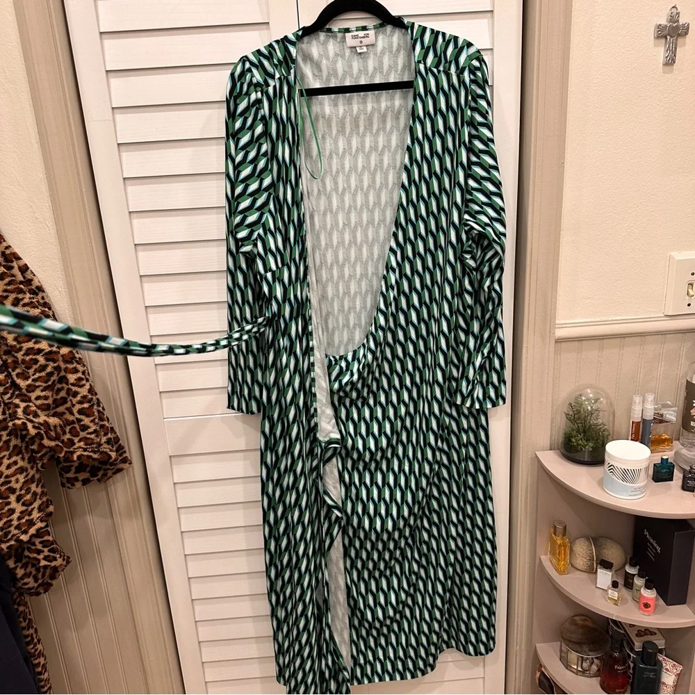 Diane Von Furstenberg for Target DVF x Target wrap dress 3X green - Picture 8 of 11